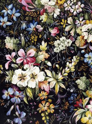 Blue and white floral patterned ceramic